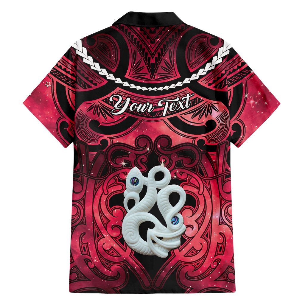 Personalised Maori Matariki Manaia Whero Family Matching Puletasi and Hawaiian Shirt Maori Kowhaiwhai Pattern Galaxy LT01 - Polynesian Pride