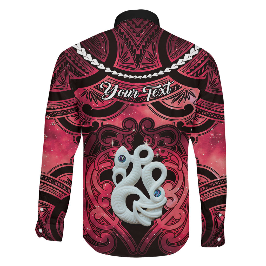 Personalised Maori Matariki Manaia Whero Family Matching Puletasi and Hawaiian Shirt Maori Kowhaiwhai Pattern Galaxy LT01 - Polynesian Pride