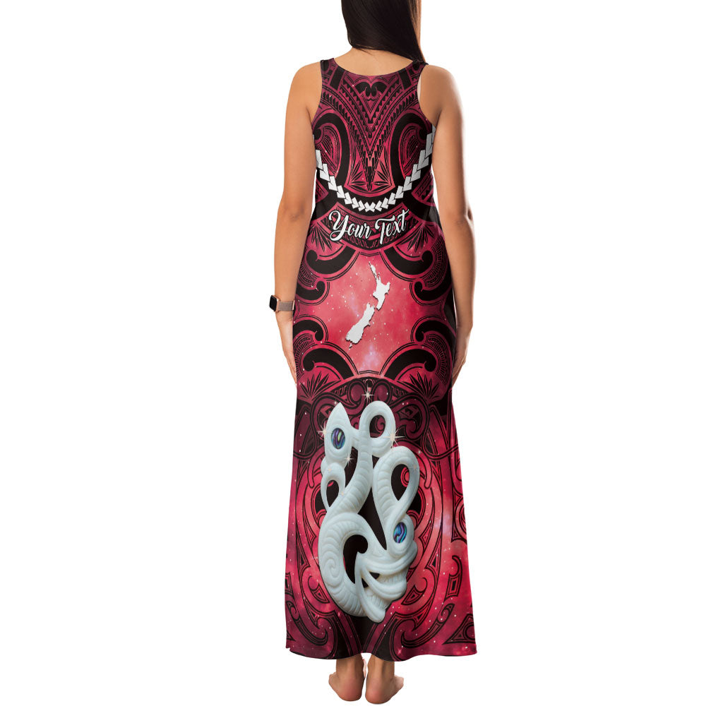 Personalised Maori Matariki Manaia Whero Family Matching Tank Maxi Dress and Hawaiian Shirt Maori Kowhaiwhai Pattern Galaxy LT01 - Polynesian Pride