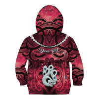 Personalised Maori Matariki Manaia Whero Kid Hoodie Maori Kowhaiwhai Pattern Galaxy
