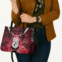 Maori Matariki Manaia Whero Leather Bag Maori Kowhaiwhai Pattern Galaxy
