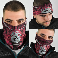 Maori Matariki Manaia Whero Neck Gaiter Maori Kowhaiwhai Pattern Galaxy
