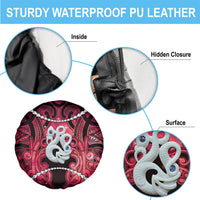 Maori Matariki Manaia Whero Spare Tire Cover Maori Kowhaiwhai Pattern Galaxy