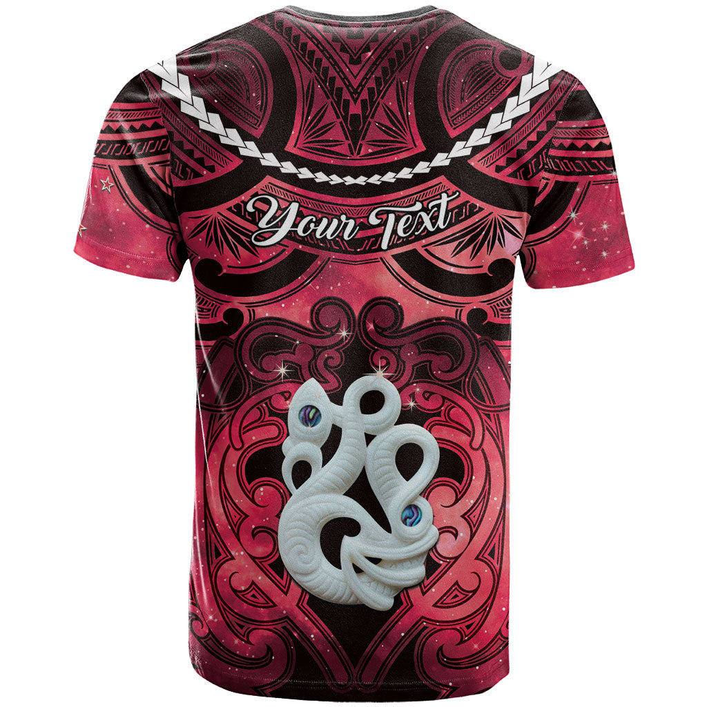 Personalised Maori Matariki Manaia Whero T Shirt Maori Kowhaiwhai Pattern Galaxy