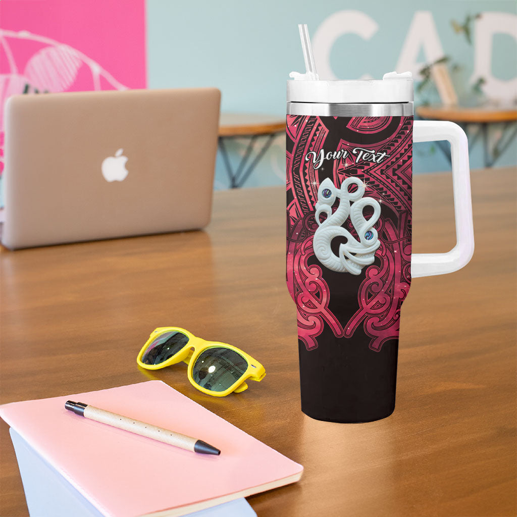 Personalised Maori Matariki Manaia Whero Tumbler With Handle Maori Kowhaiwhai Pattern Galaxy