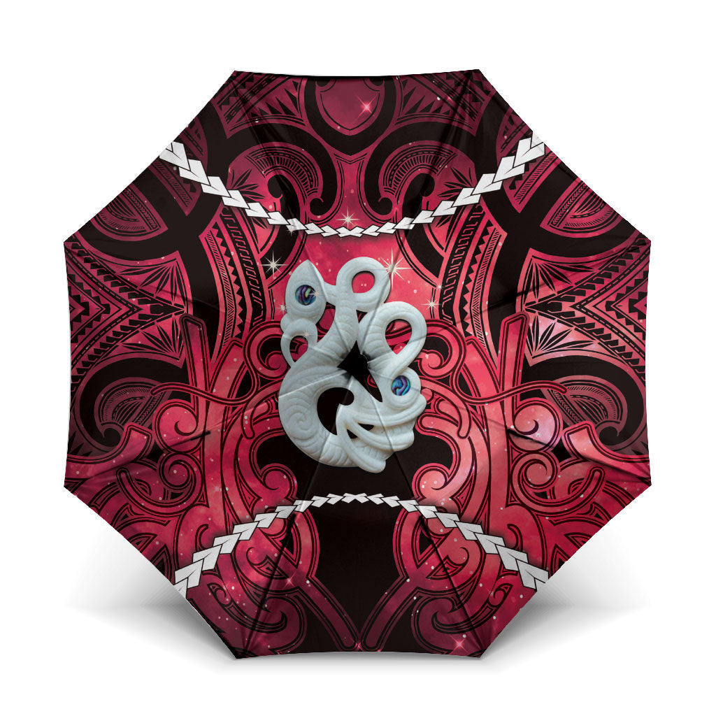 Maori Matariki Manaia Whero Umbrella Maori Kowhaiwhai Pattern Galaxy
