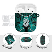 Maori Matariki Manaia Turquoise AirPods Case Maori Kowhaiwhai Pattern Galaxy