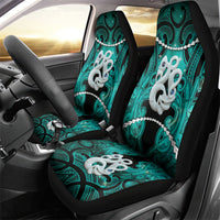 Maori Matariki Manaia Turquoise Car Seat Cover Maori Kowhaiwhai Pattern Galaxy