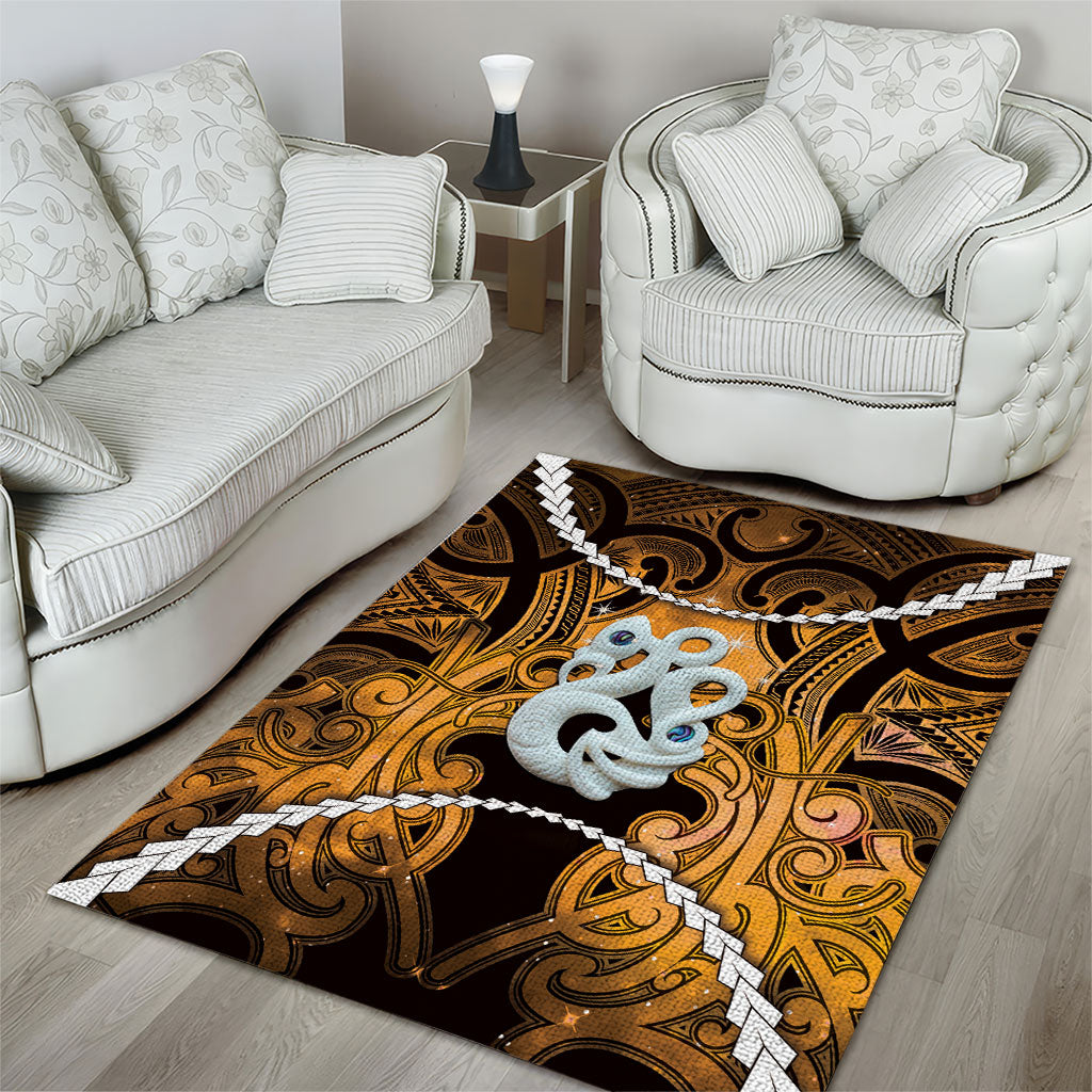 Maori Matariki Manaia Kowhai Area Rug Maori Kowhaiwhai Pattern Galaxy