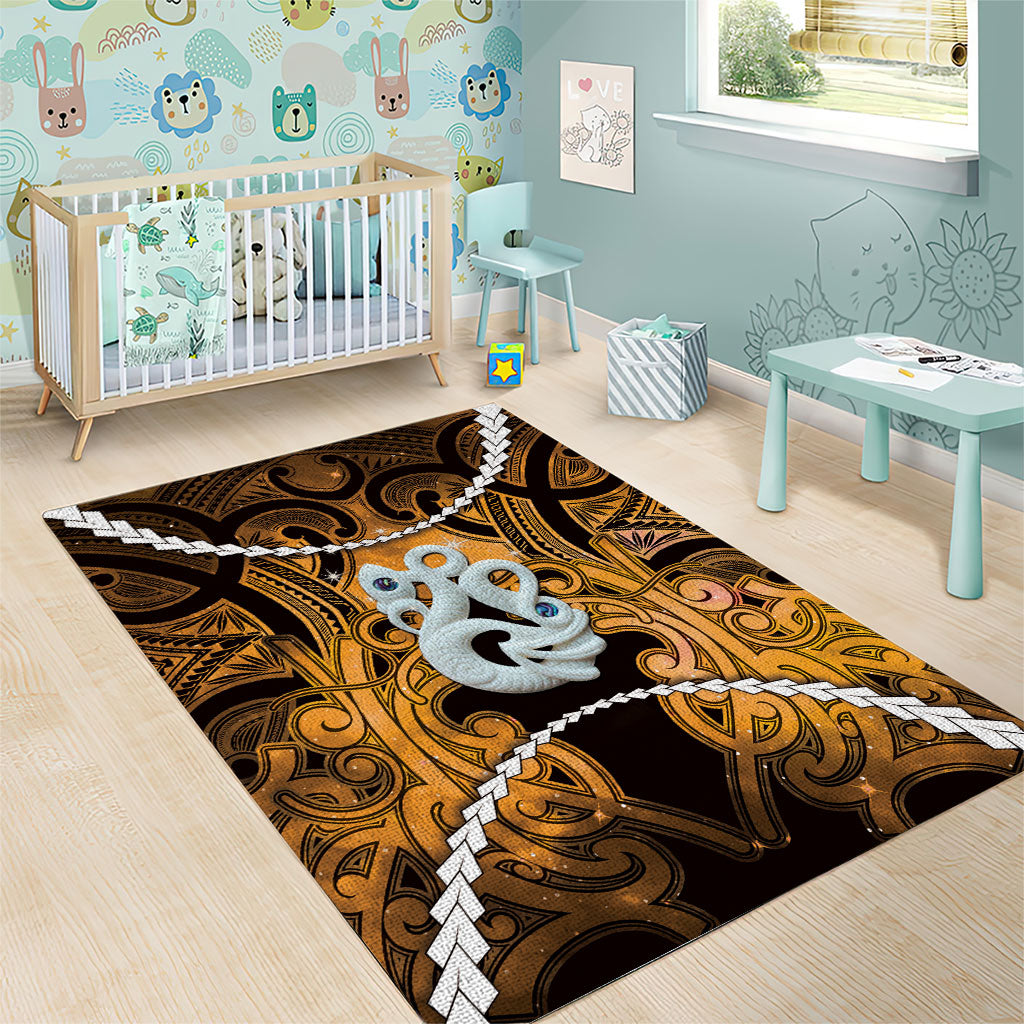 Maori Matariki Manaia Kowhai Area Rug Maori Kowhaiwhai Pattern Galaxy