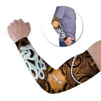 Personalised Maori Matariki Manaia Kowhai Arm Sleeves Maori Kowhaiwhai Pattern Galaxy