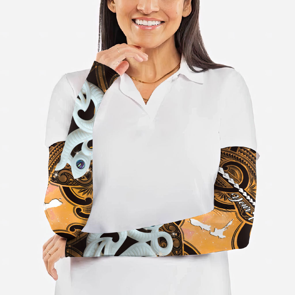 Personalised Maori Matariki Manaia Kowhai Arm Sleeves Maori Kowhaiwhai Pattern Galaxy