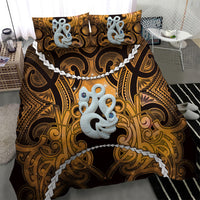 Maori Matariki Manaia Kowhai Bedding Set Maori Kowhaiwhai Pattern Galaxy