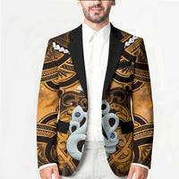 Personalised Maori Matariki Manaia Kowhai Blazer Maori Kowhaiwhai Pattern Galaxy