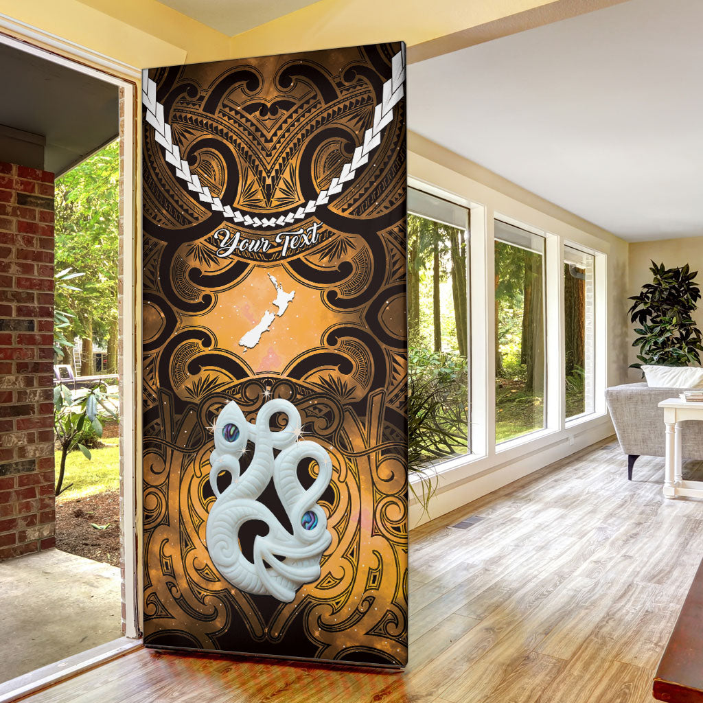 Personalised Maori Matariki Manaia Kowhai Door Cover Maori Kowhaiwhai Pattern Galaxy