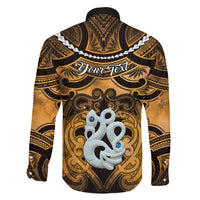 Personalised Maori Matariki Manaia Kowhai Family Matching Short Sleeve Bodycon Dress and Hawaiian Shirt Maori Kowhaiwhai Pattern Galaxy LT01 - Polynesian Pride