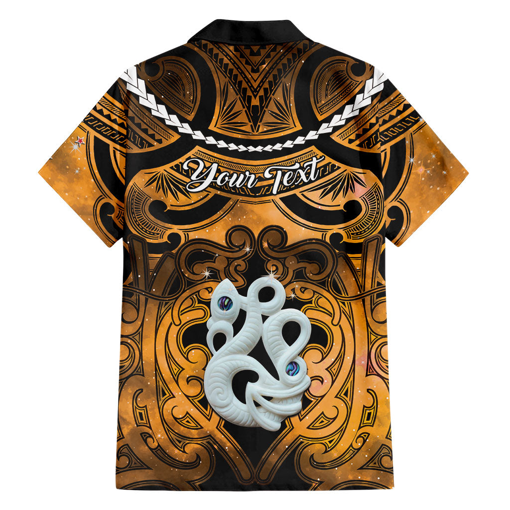 Personalised Maori Matariki Manaia Kowhai Hawaiian Shirt Maori Kowhaiwhai Pattern Galaxy