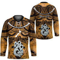 Personalised Maori Matariki Manaia Kowhai Hockey Jersey Maori Kowhaiwhai Pattern Galaxy