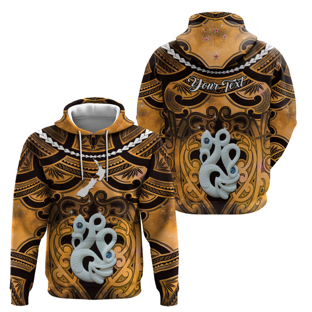 Personalised Maori Matariki Manaia Kowhai Hoodie Maori Kowhaiwhai Pattern Galaxy