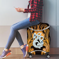 Maori Matariki Manaia Kowhai Luggage Cover Maori Kowhaiwhai Pattern Galaxy