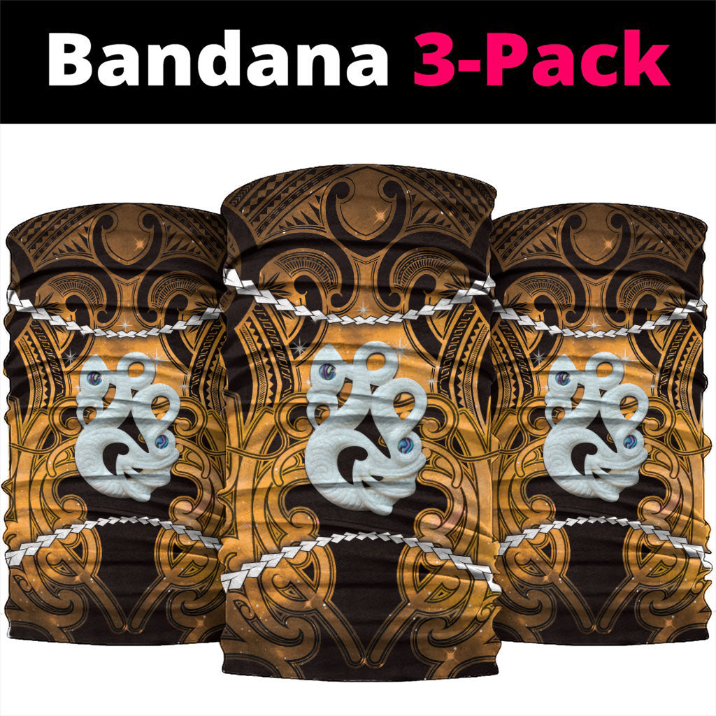 Maori Matariki Manaia Kowhai Neck Gaiter Maori Kowhaiwhai Pattern Galaxy