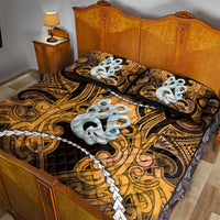 Maori Matariki Manaia Kowhai Quilt Bed Set Maori Kowhaiwhai Pattern Galaxy
