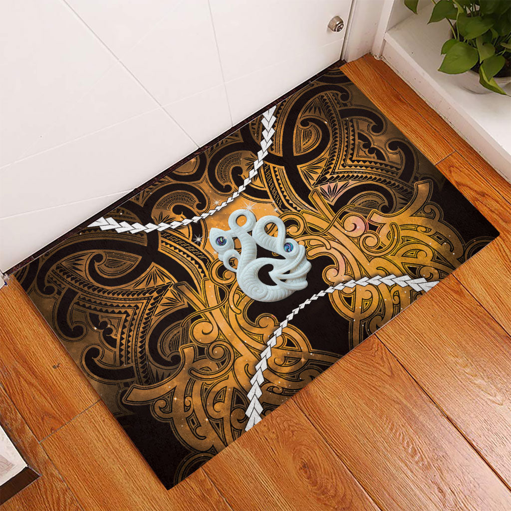 Maori Matariki Manaia Kowhai Rubber Doormat Maori Kowhaiwhai Pattern Galaxy