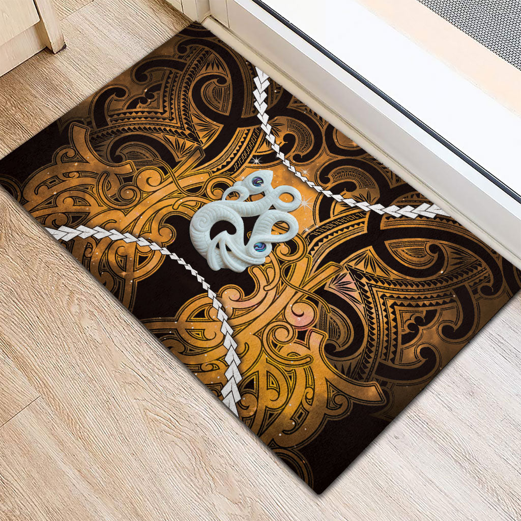 Maori Matariki Manaia Kowhai Rubber Doormat Maori Kowhaiwhai Pattern Galaxy