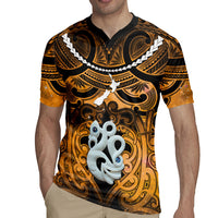 Personalised Maori Matariki Manaia Kowhai Rugby Jersey Maori Kowhaiwhai Pattern Galaxy