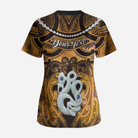 Personalised Maori Matariki Manaia Kowhai Scrub Top Maori Kowhaiwhai Pattern Galaxy