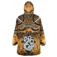 Personalised Maori Matariki Manaia Kowhai Wearable Blanket Hoodie Maori Kowhaiwhai Pattern Galaxy