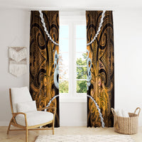 Maori Matariki Manaia Kowhai Window Curtain Maori Kowhaiwhai Pattern Galaxy