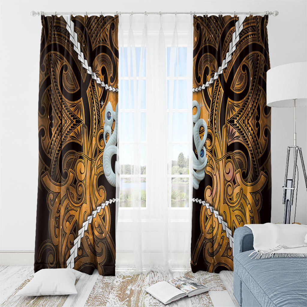 Maori Matariki Manaia Kowhai Window Curtain Maori Kowhaiwhai Pattern Galaxy