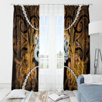 Maori Matariki Manaia Kowhai Window Curtain Maori Kowhaiwhai Pattern Galaxy