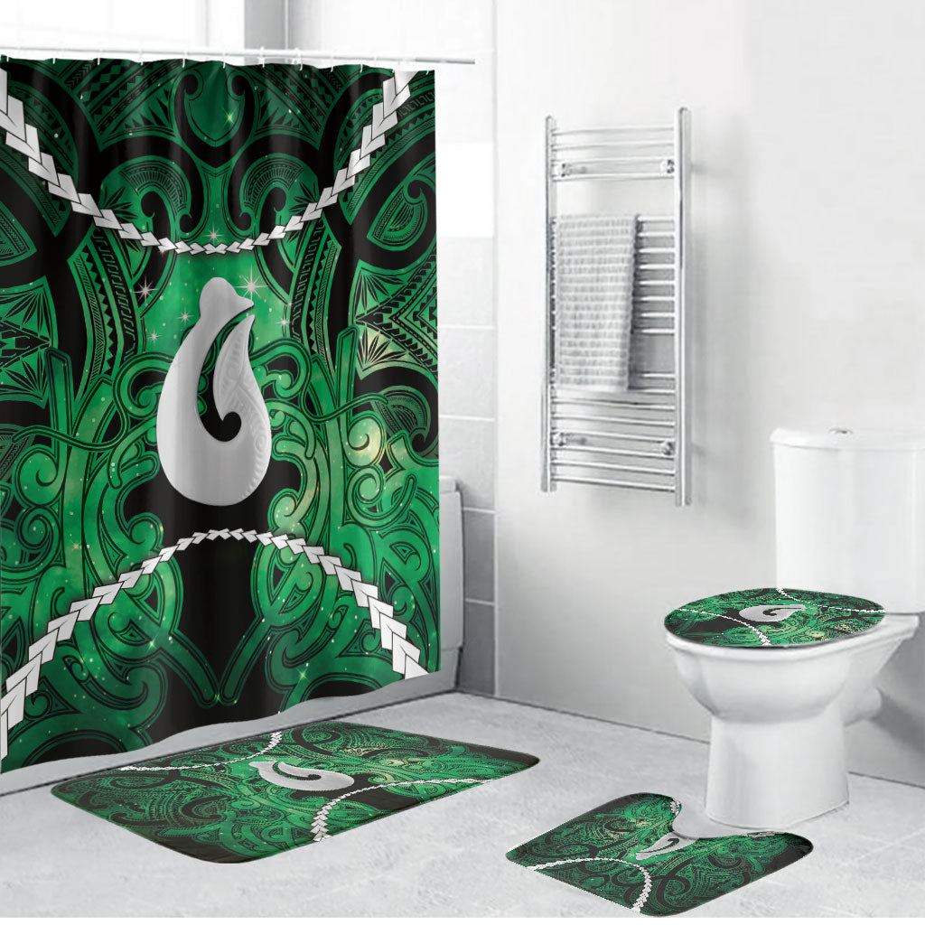 Maori Matariki Hei Matau Kakariki Bathroom Set Maori Kowhaiwhai Pattern Galaxy