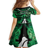 Personalised Maori Matariki Hei Matau Kakariki Family Matching Off Shoulder Maxi Dress and Hawaiian Shirt Maori Kowhaiwhai Pattern Galaxy LT01 - Polynesian Pride