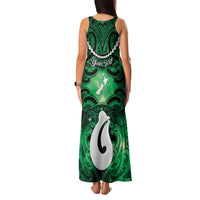Personalised Maori Matariki Hei Matau Kakariki Family Matching Tank Maxi Dress and Hawaiian Shirt Maori Kowhaiwhai Pattern Galaxy LT01 - Polynesian Pride