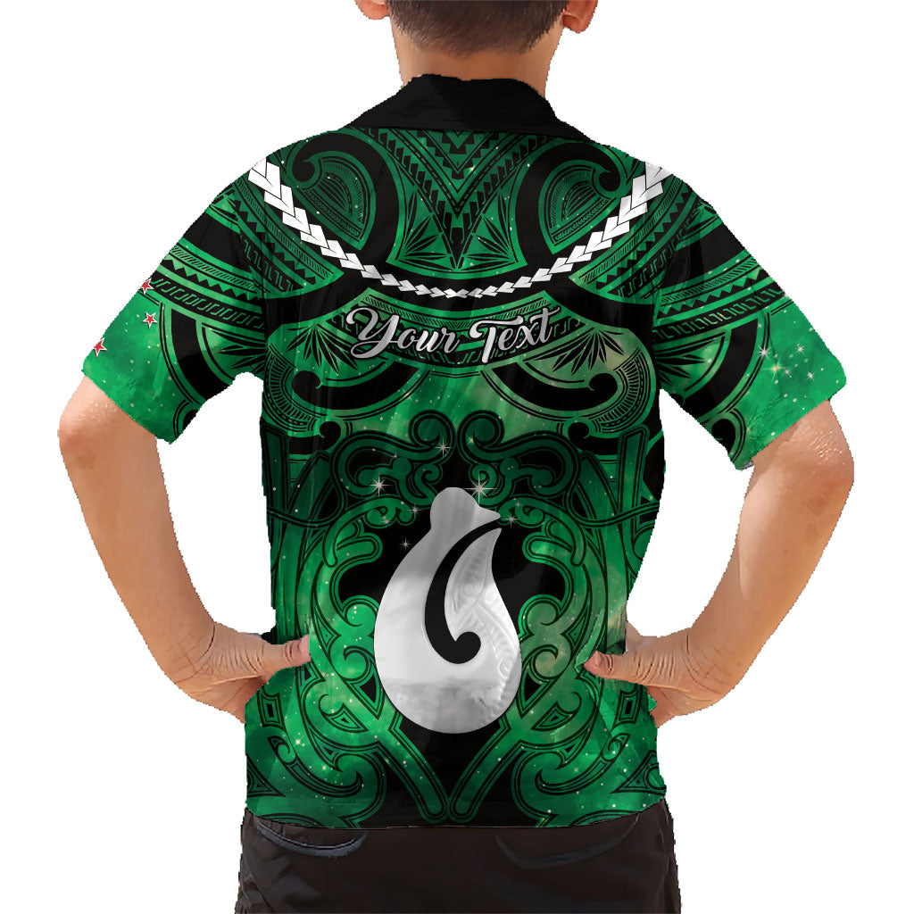 Personalised Maori Matariki Hei Matau Kakariki Hawaiian Shirt Maori Kowhaiwhai Pattern Galaxy
