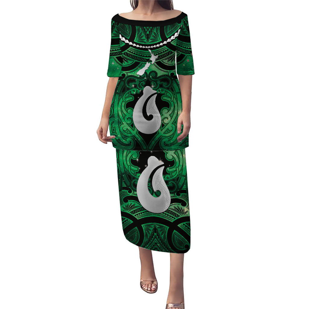 Personalised Maori Matariki Hei Matau Kakariki Puletasi Maori Kowhaiwhai Pattern Galaxy