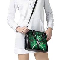 Maori Matariki Hei Matau Kakariki Shoulder Handbag Maori Kowhaiwhai Pattern Galaxy