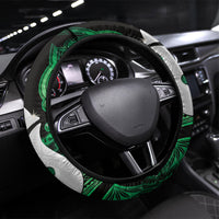 Maori Matariki Hei Matau Kakariki Steering Wheel Cover Maori Kowhaiwhai Pattern Galaxy