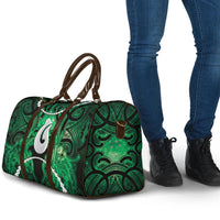 Maori Matariki Hei Matau Kakariki Travel Bag Maori Kowhaiwhai Pattern Galaxy