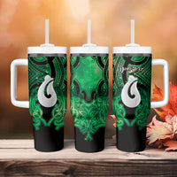 Personalised Maori Matariki Hei Matau Kakariki Tumbler With Handle Maori Kowhaiwhai Pattern Galaxy
