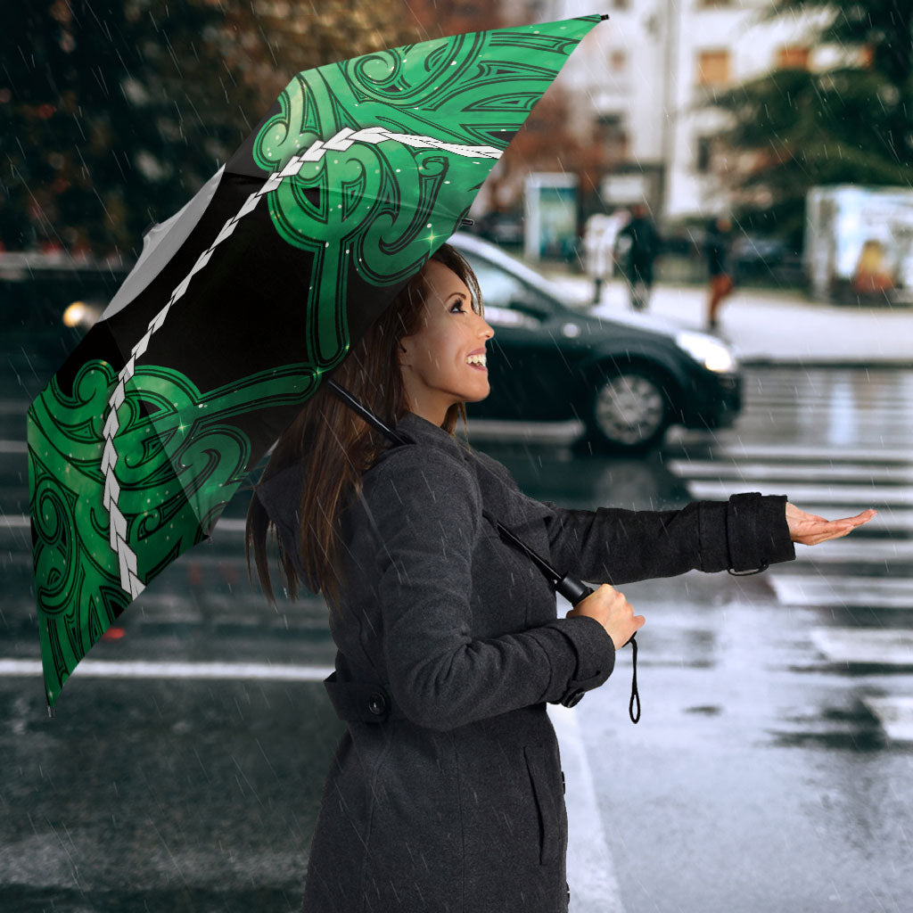 Maori Matariki Hei Matau Kakariki Umbrella Maori Kowhaiwhai Pattern Galaxy