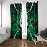 Maori Matariki Hei Matau Kakariki Window Curtain Maori Kowhaiwhai Pattern Galaxy