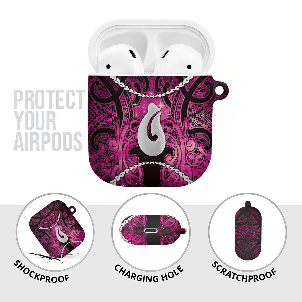 Maori Matariki Hei Matau Mawhero AirPods Case Maori Kowhaiwhai Pattern Galaxy