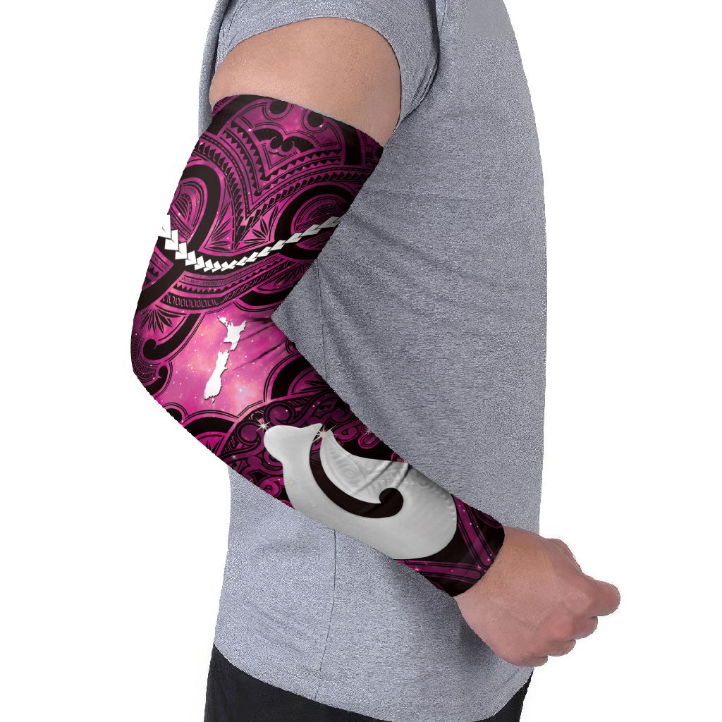 Personalised Maori Matariki Hei Matau Mawhero Arm Sleeves Maori Kowhaiwhai Pattern Galaxy