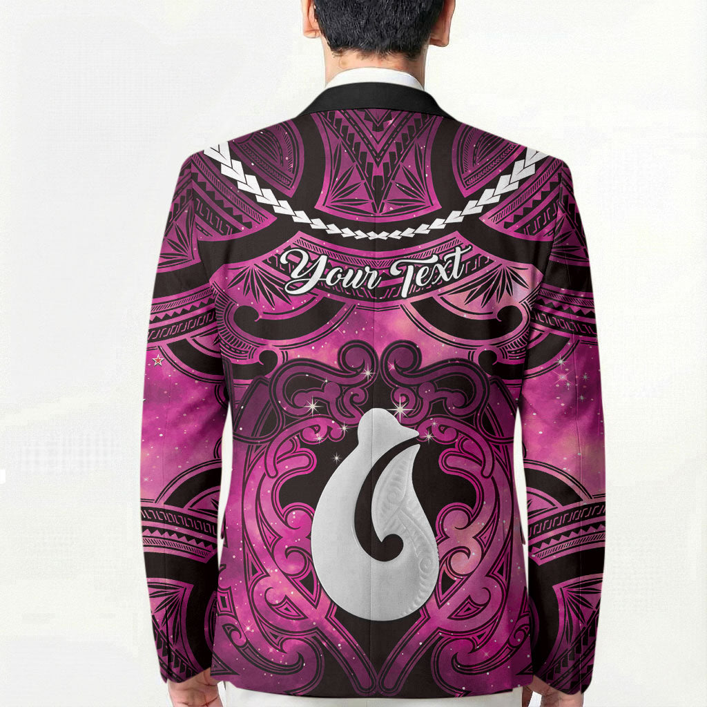 Personalised Maori Matariki Hei Matau Mawhero Blazer Maori Kowhaiwhai Pattern Galaxy