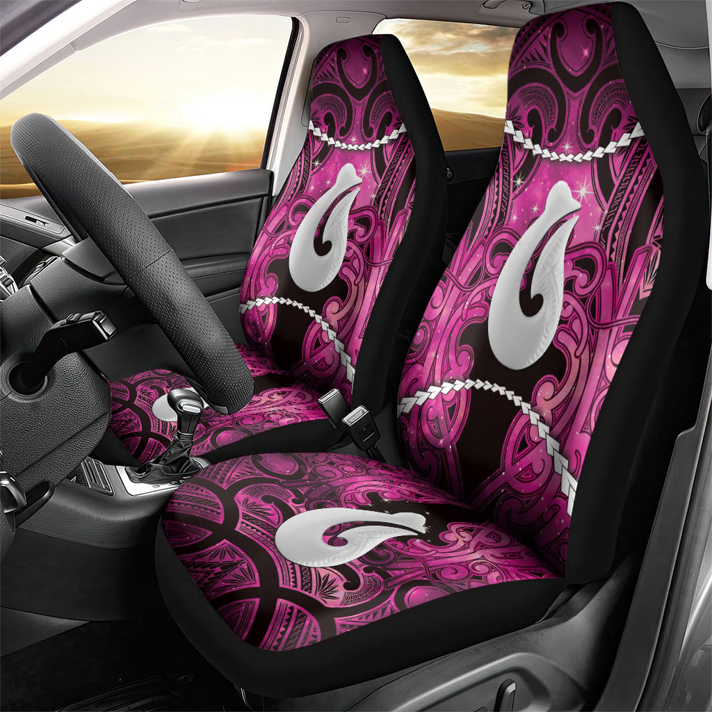 Maori Matariki Hei Matau Mawhero Car Seat Cover Maori Kowhaiwhai Pattern Galaxy