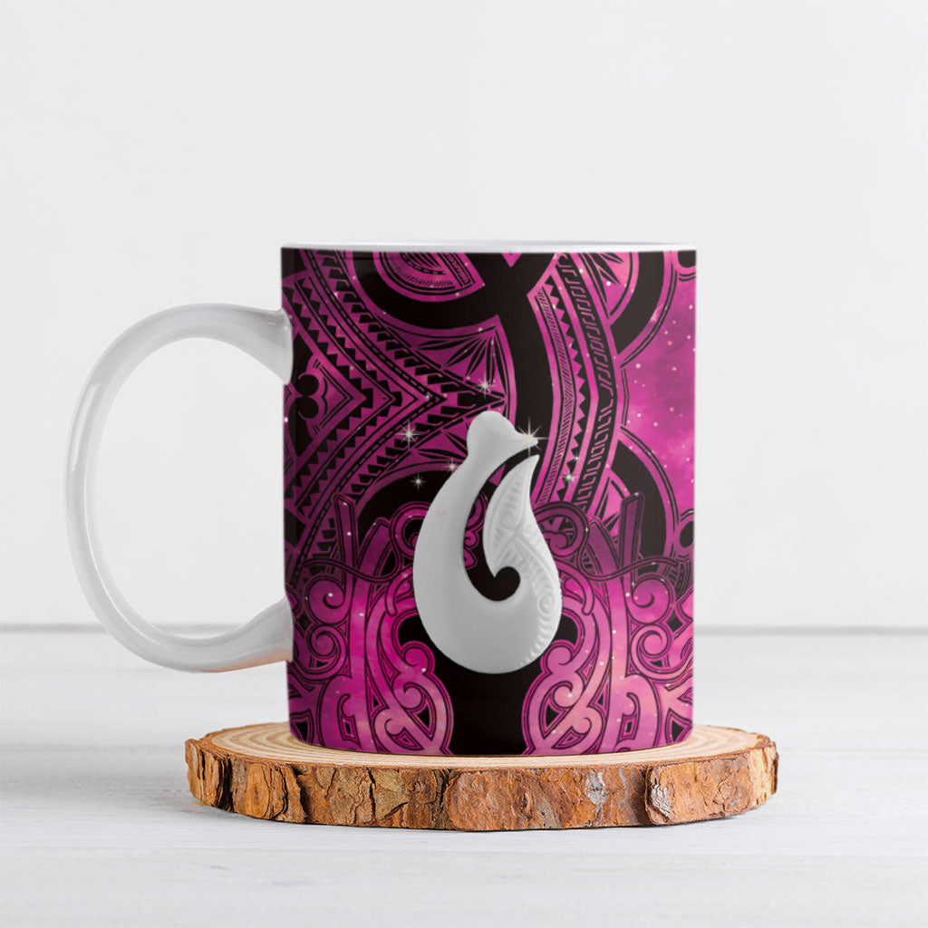 Personalised Maori Matariki Hei Matau Mawhero Ceramic Mug Maori Kowhaiwhai Pattern Galaxy